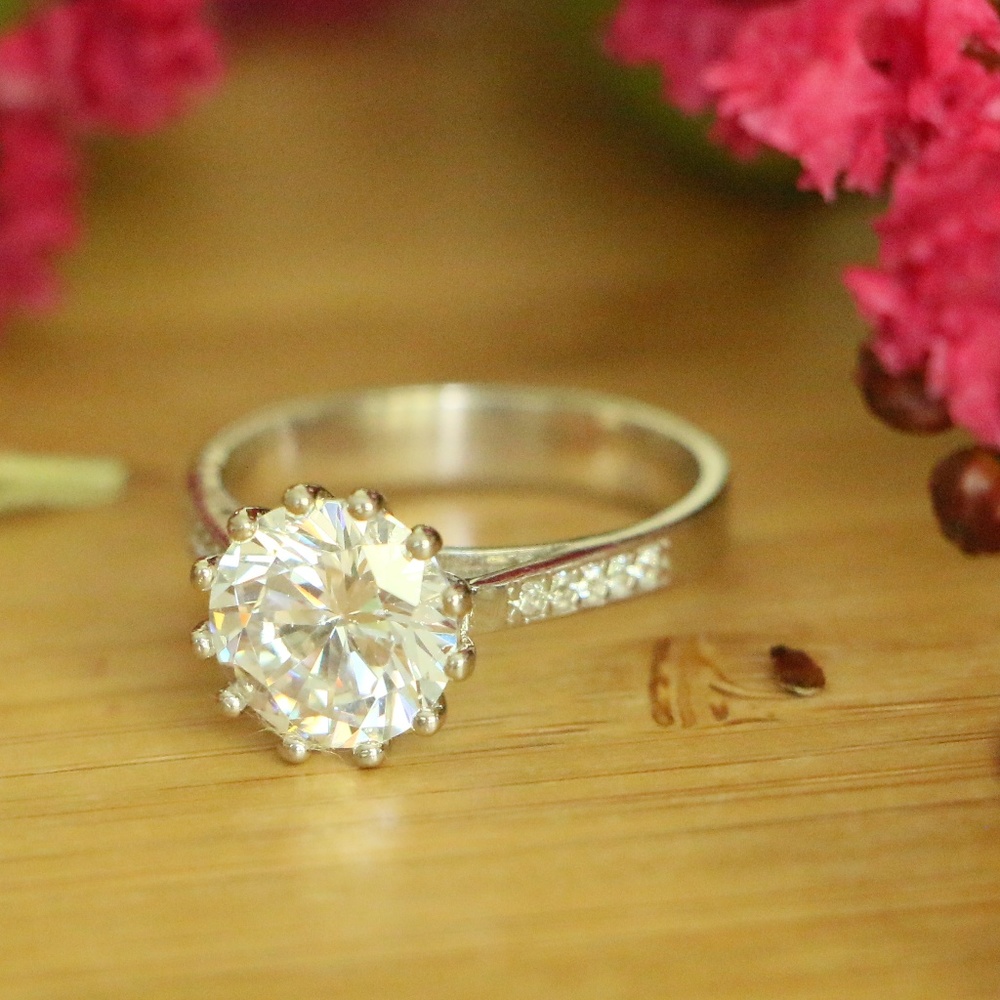 Sterling Silver Cubic Zirconia Wedding Jewelry - Picture 2 of 8
